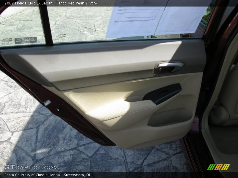 Tango Red Pearl / Ivory 2007 Honda Civic LX Sedan