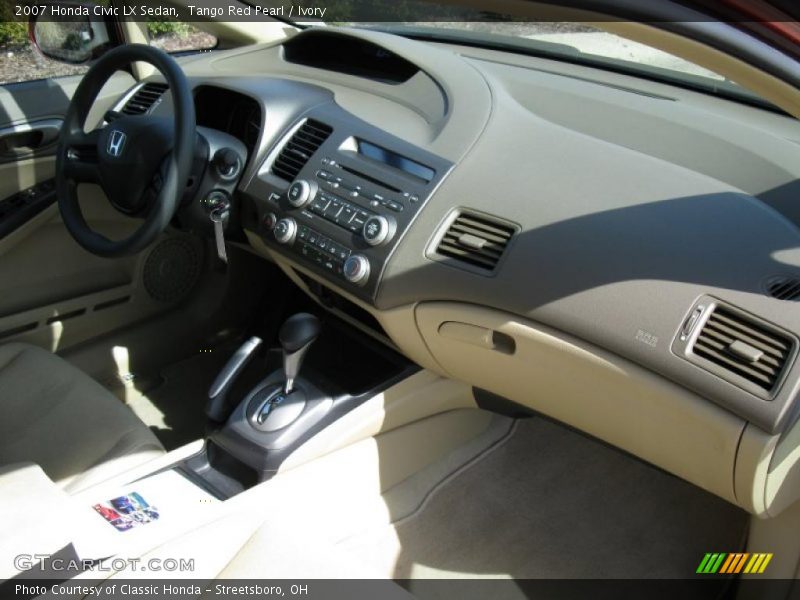 Tango Red Pearl / Ivory 2007 Honda Civic LX Sedan