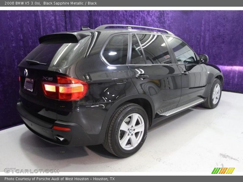 Black Sapphire Metallic / Black 2008 BMW X5 3.0si