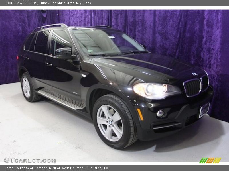 Black Sapphire Metallic / Black 2008 BMW X5 3.0si