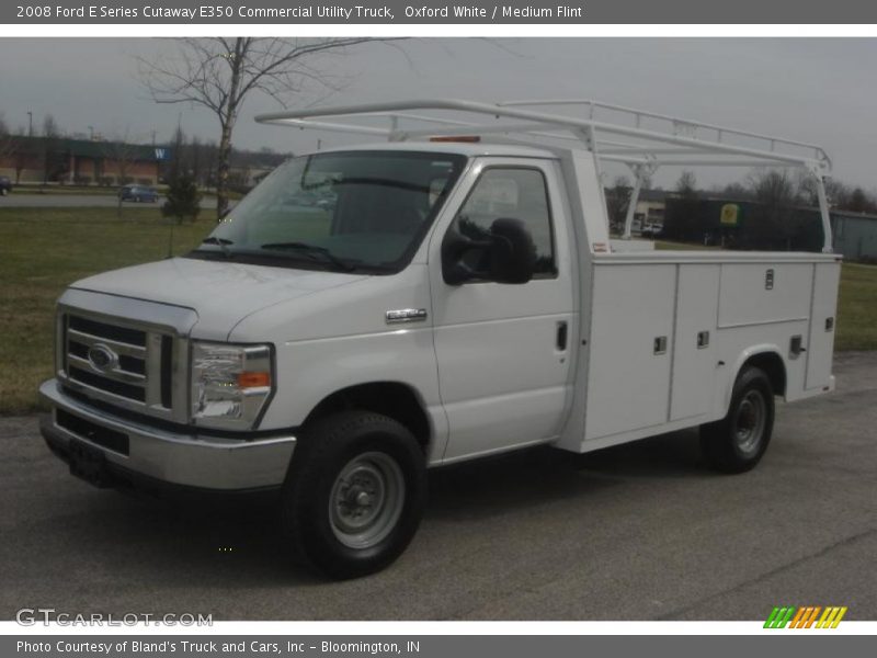 Oxford White / Medium Flint 2008 Ford E Series Cutaway E350 Commercial Utility Truck