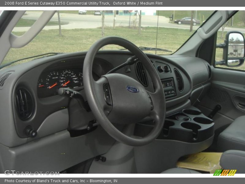Oxford White / Medium Flint 2008 Ford E Series Cutaway E350 Commercial Utility Truck