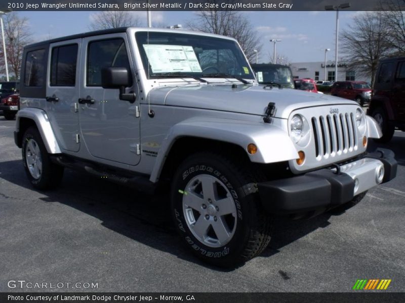 Bright Silver Metallic / Dark Slate Gray/Medium Slate Gray 2010 Jeep Wrangler Unlimited Sahara