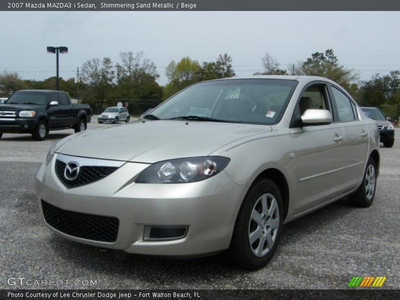 Shimmering Sand Metallic / Beige 2007 Mazda MAZDA3 i Sedan