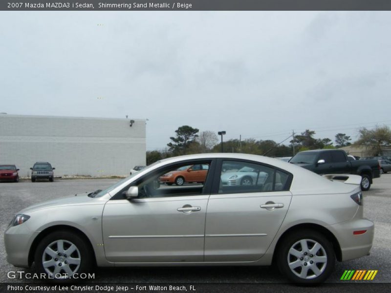 Shimmering Sand Metallic / Beige 2007 Mazda MAZDA3 i Sedan