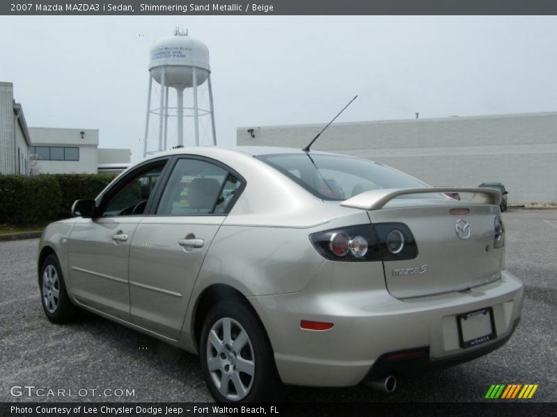 Shimmering Sand Metallic / Beige 2007 Mazda MAZDA3 i Sedan