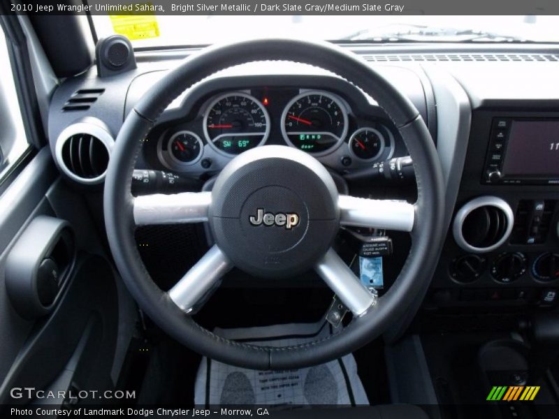 Bright Silver Metallic / Dark Slate Gray/Medium Slate Gray 2010 Jeep Wrangler Unlimited Sahara