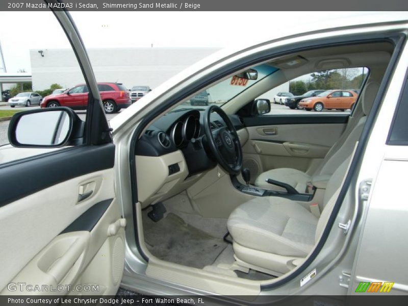 Shimmering Sand Metallic / Beige 2007 Mazda MAZDA3 i Sedan