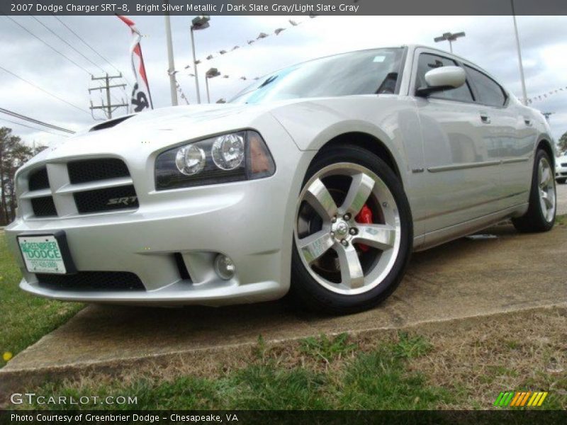 Bright Silver Metallic / Dark Slate Gray/Light Slate Gray 2007 Dodge Charger SRT-8