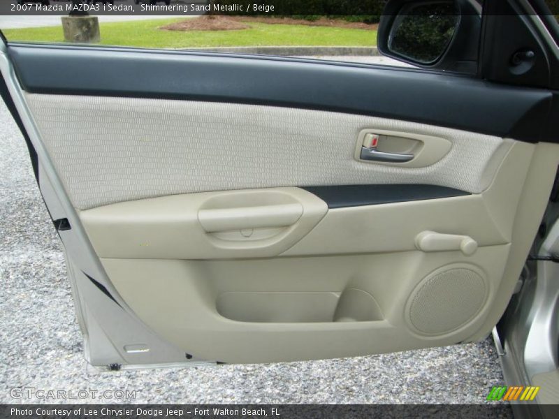 Shimmering Sand Metallic / Beige 2007 Mazda MAZDA3 i Sedan