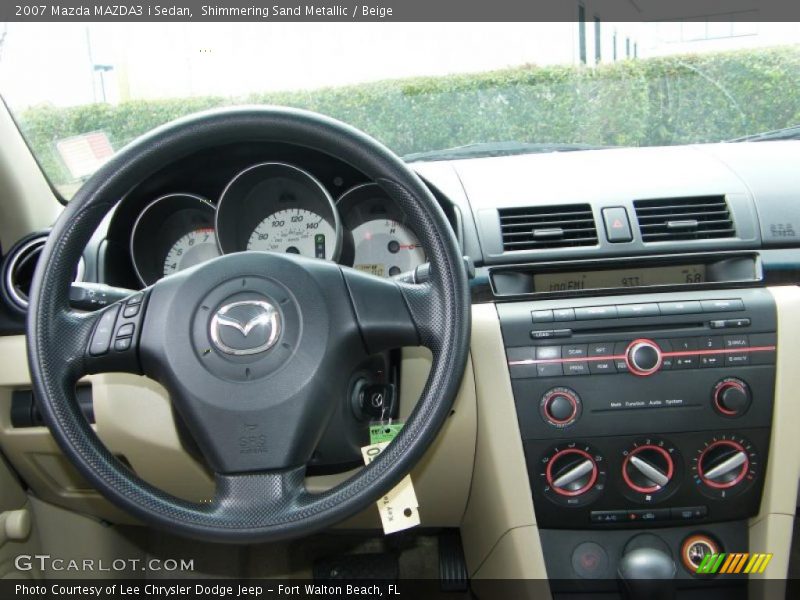 Shimmering Sand Metallic / Beige 2007 Mazda MAZDA3 i Sedan