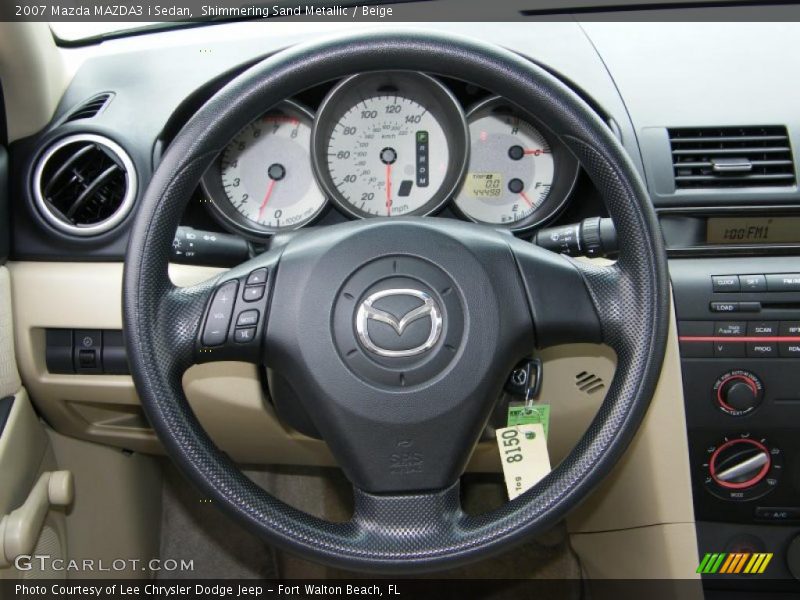 Shimmering Sand Metallic / Beige 2007 Mazda MAZDA3 i Sedan