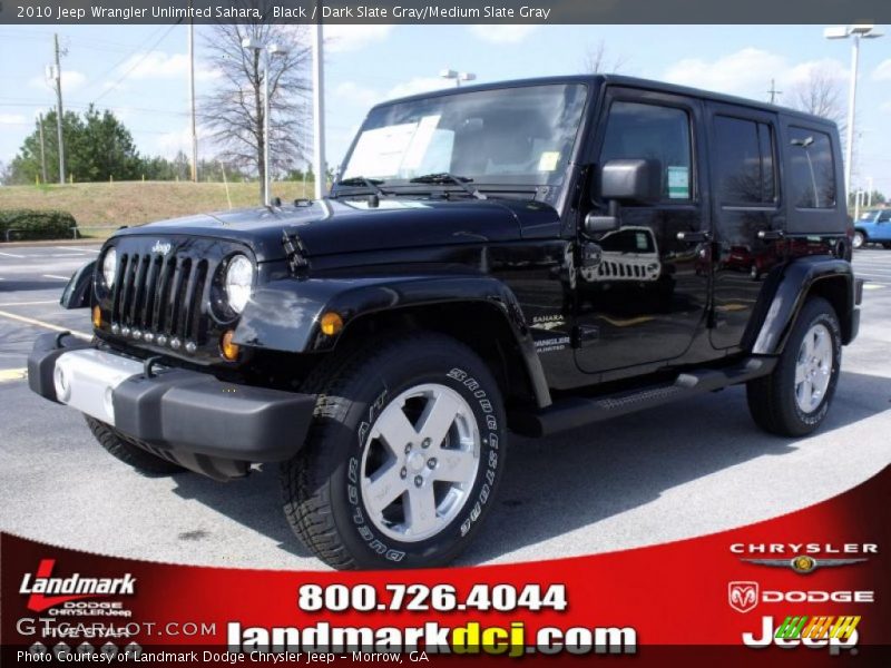 Black / Dark Slate Gray/Medium Slate Gray 2010 Jeep Wrangler Unlimited Sahara