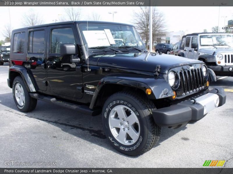 Black / Dark Slate Gray/Medium Slate Gray 2010 Jeep Wrangler Unlimited Sahara