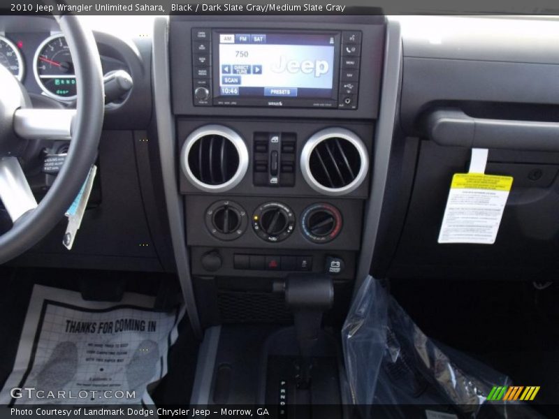 Black / Dark Slate Gray/Medium Slate Gray 2010 Jeep Wrangler Unlimited Sahara