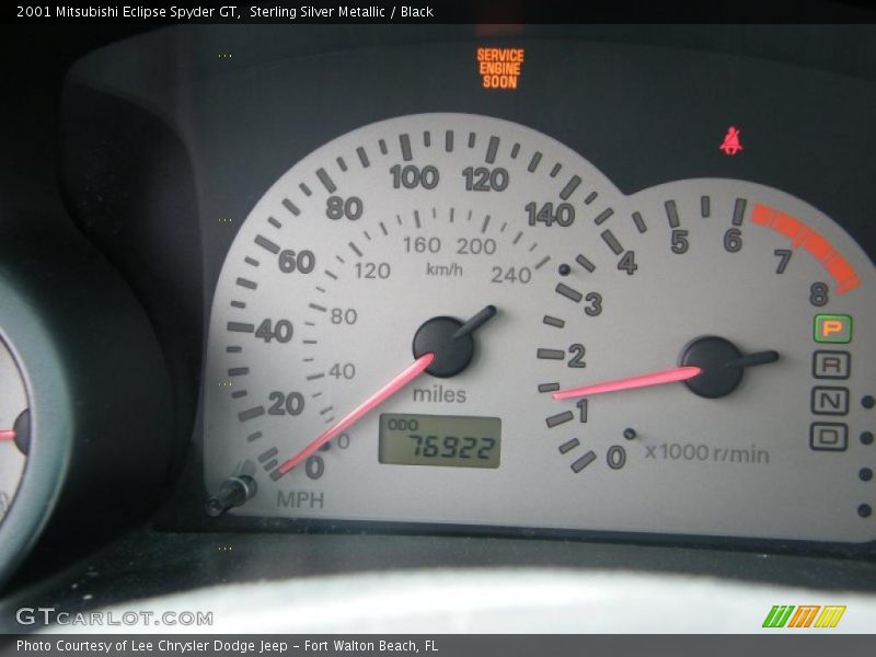 Sterling Silver Metallic / Black 2001 Mitsubishi Eclipse Spyder GT