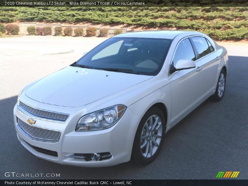 White Diamond Tricoat / Cocoa/Cashmere 2010 Chevrolet Malibu LTZ Sedan