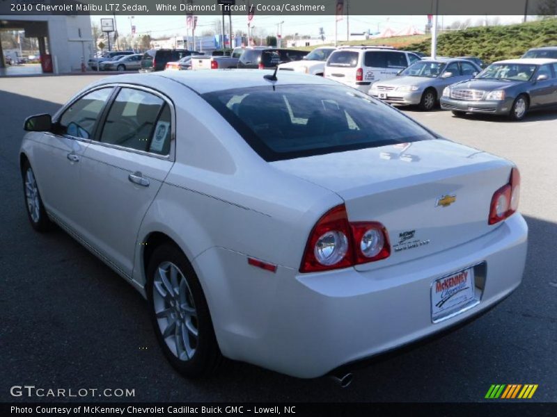 White Diamond Tricoat / Cocoa/Cashmere 2010 Chevrolet Malibu LTZ Sedan