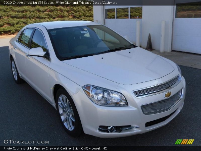 White Diamond Tricoat / Cocoa/Cashmere 2010 Chevrolet Malibu LTZ Sedan