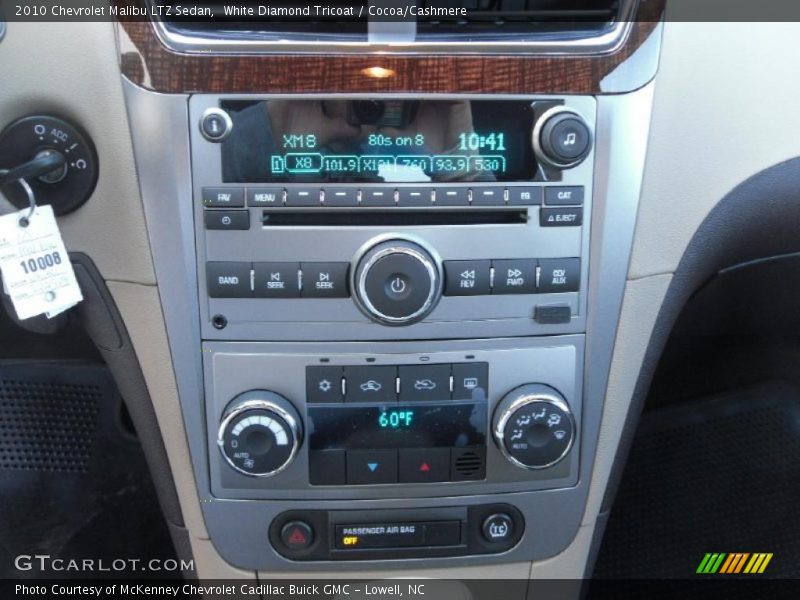 White Diamond Tricoat / Cocoa/Cashmere 2010 Chevrolet Malibu LTZ Sedan