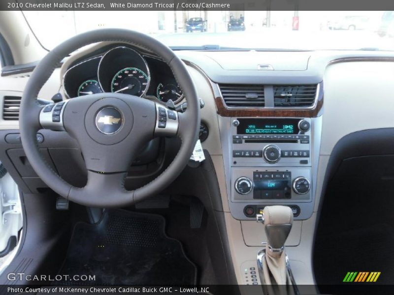 White Diamond Tricoat / Cocoa/Cashmere 2010 Chevrolet Malibu LTZ Sedan