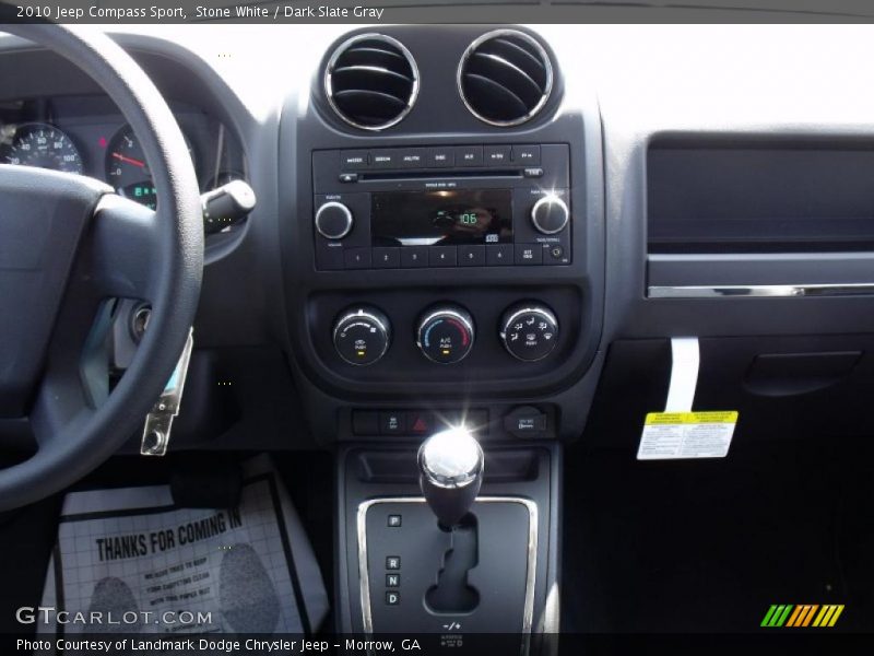 Stone White / Dark Slate Gray 2010 Jeep Compass Sport