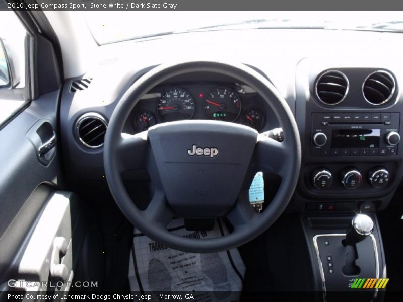 Stone White / Dark Slate Gray 2010 Jeep Compass Sport