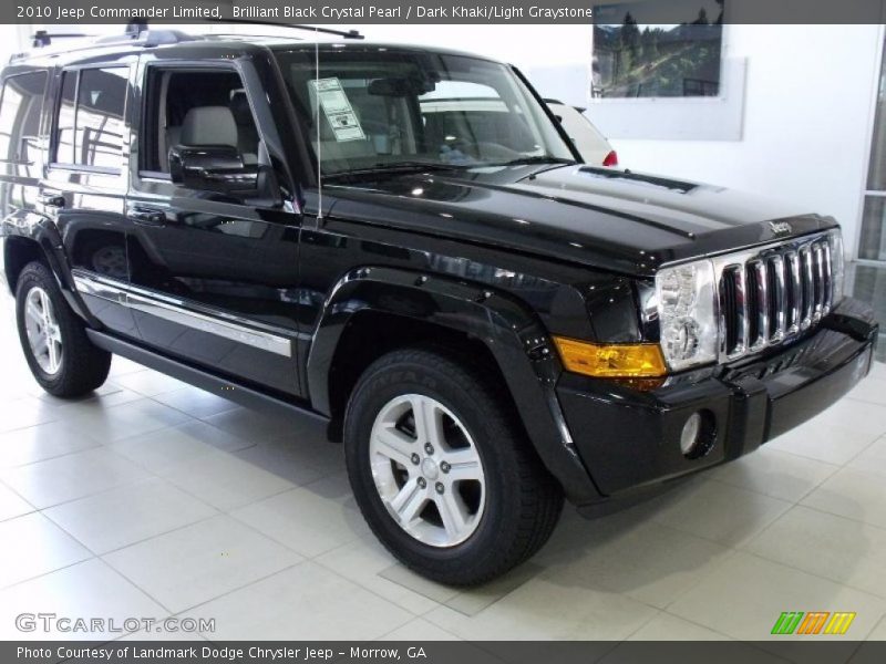 Brilliant Black Crystal Pearl / Dark Khaki/Light Graystone 2010 Jeep Commander Limited