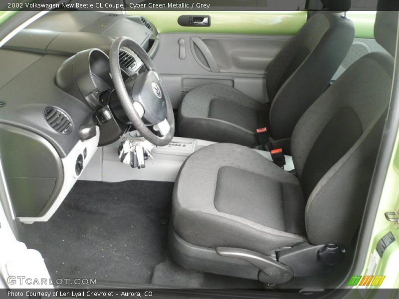 Cyber Green Metallic / Grey 2002 Volkswagen New Beetle GL Coupe