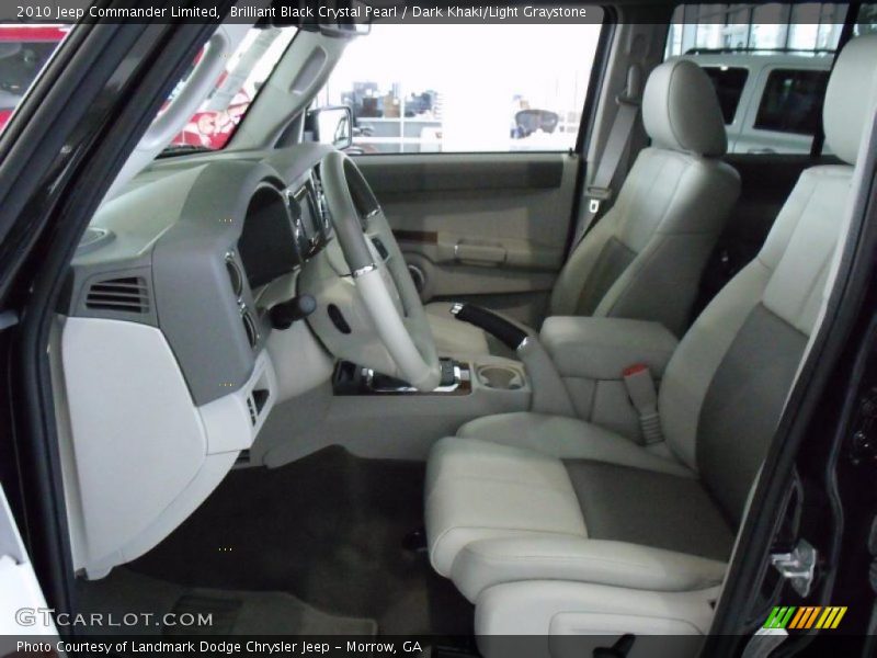 Brilliant Black Crystal Pearl / Dark Khaki/Light Graystone 2010 Jeep Commander Limited