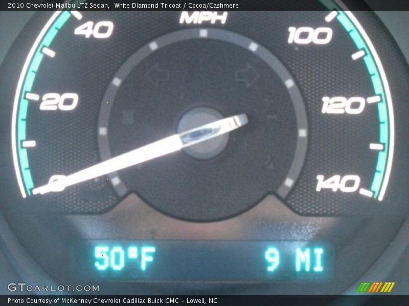 White Diamond Tricoat / Cocoa/Cashmere 2010 Chevrolet Malibu LTZ Sedan