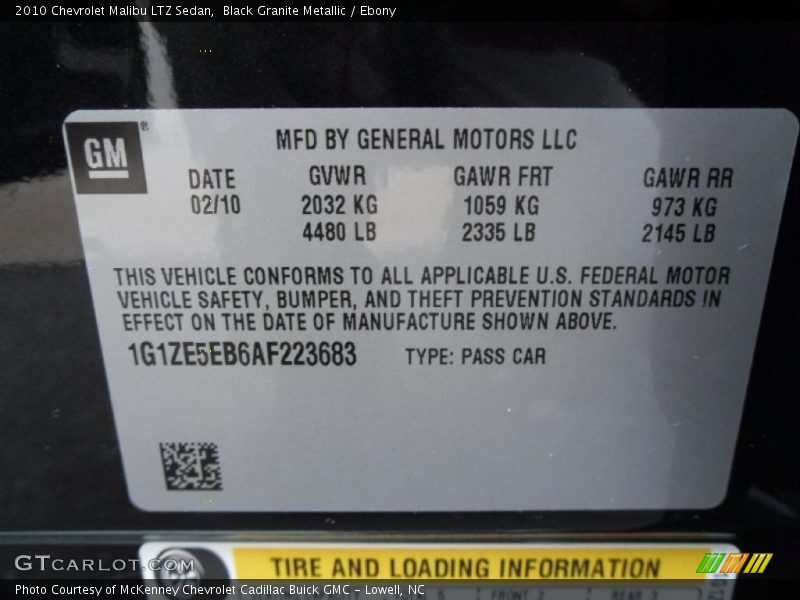 Black Granite Metallic / Ebony 2010 Chevrolet Malibu LTZ Sedan