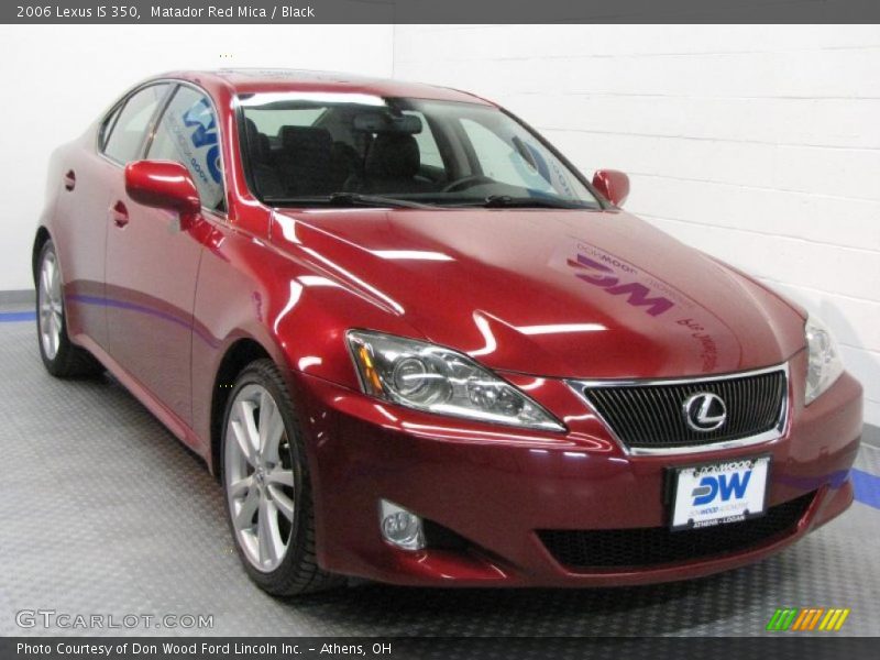 Matador Red Mica / Black 2006 Lexus IS 350