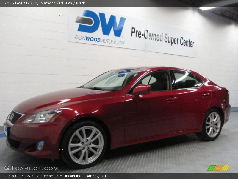 Matador Red Mica / Black 2006 Lexus IS 350