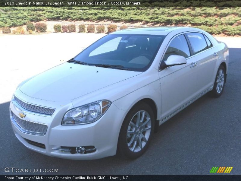 White Diamond Tricoat / Cocoa/Cashmere 2010 Chevrolet Malibu LTZ Sedan