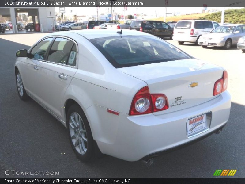 White Diamond Tricoat / Cocoa/Cashmere 2010 Chevrolet Malibu LTZ Sedan