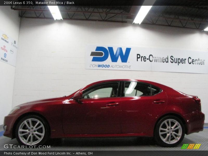 Matador Red Mica / Black 2006 Lexus IS 350