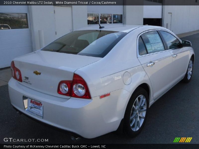 White Diamond Tricoat / Cocoa/Cashmere 2010 Chevrolet Malibu LTZ Sedan