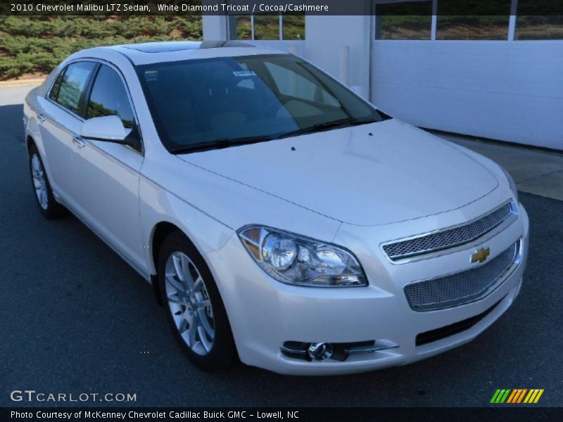 White Diamond Tricoat / Cocoa/Cashmere 2010 Chevrolet Malibu LTZ Sedan