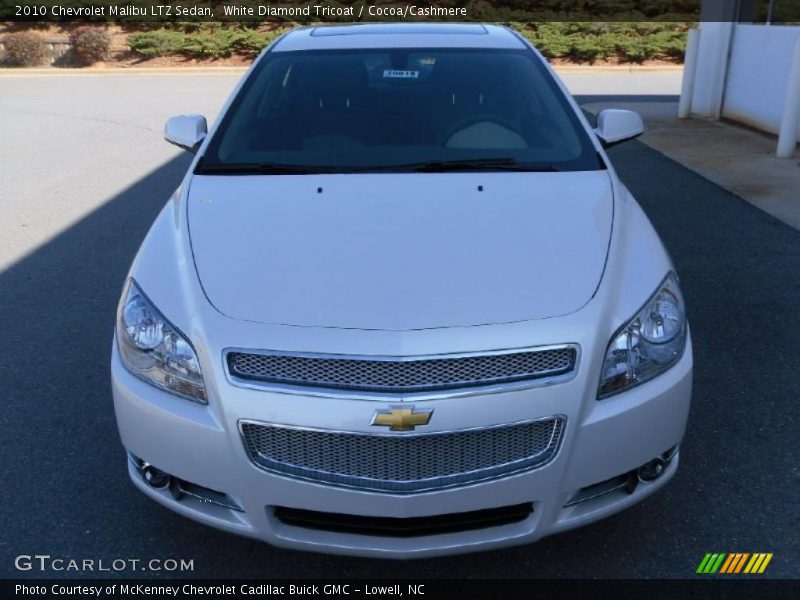 White Diamond Tricoat / Cocoa/Cashmere 2010 Chevrolet Malibu LTZ Sedan
