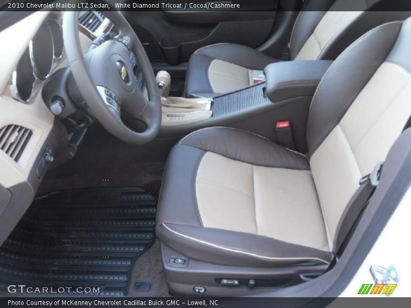 White Diamond Tricoat / Cocoa/Cashmere 2010 Chevrolet Malibu LTZ Sedan