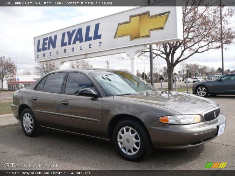 Dark Bronzemist Metallic / Taupe 2003 Buick Century Custom