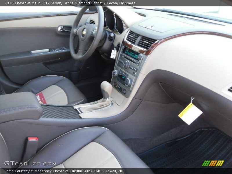 White Diamond Tricoat / Cocoa/Cashmere 2010 Chevrolet Malibu LTZ Sedan