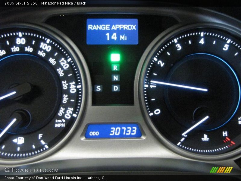 Matador Red Mica / Black 2006 Lexus IS 350