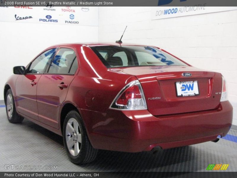 Redfire Metallic / Medium Light Stone 2008 Ford Fusion SE V6