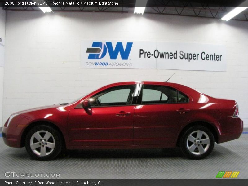 Redfire Metallic / Medium Light Stone 2008 Ford Fusion SE V6