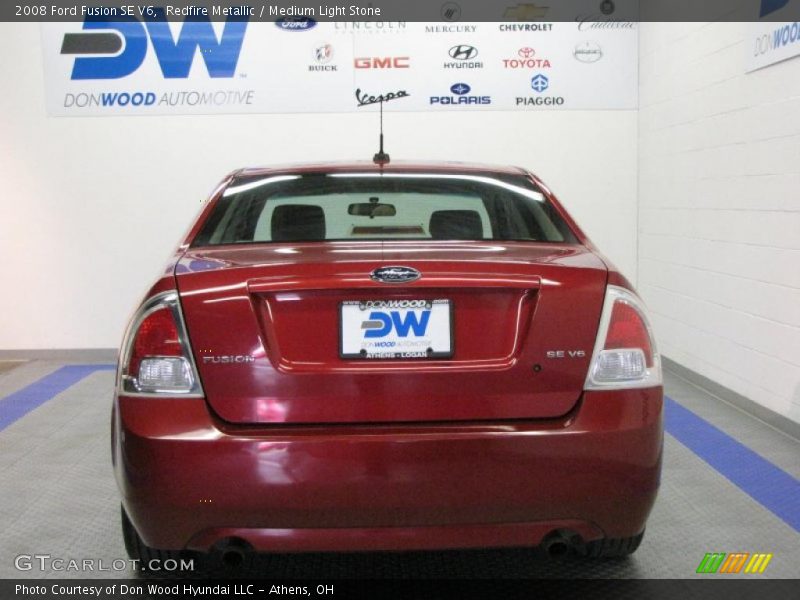 Redfire Metallic / Medium Light Stone 2008 Ford Fusion SE V6