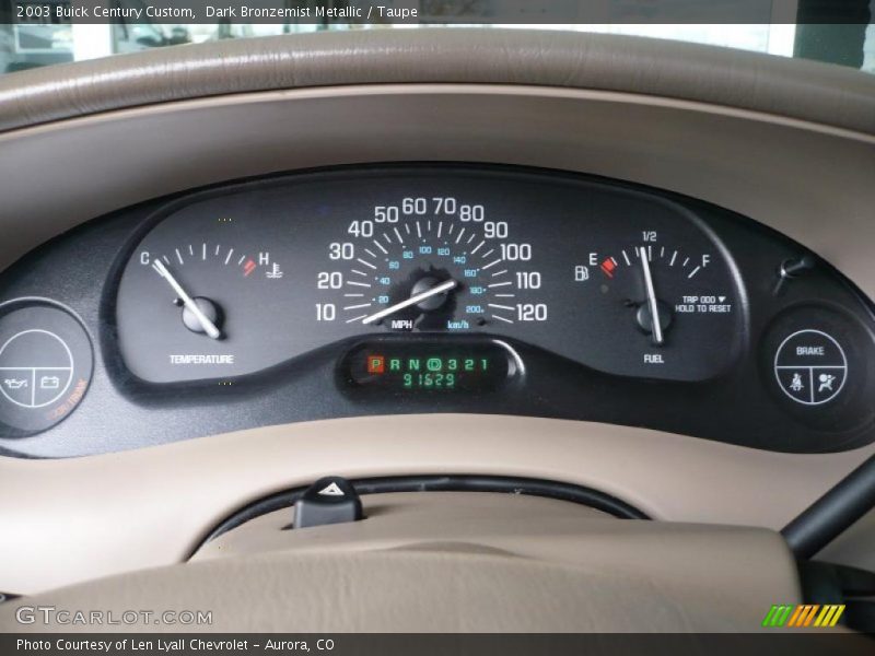 Dark Bronzemist Metallic / Taupe 2003 Buick Century Custom