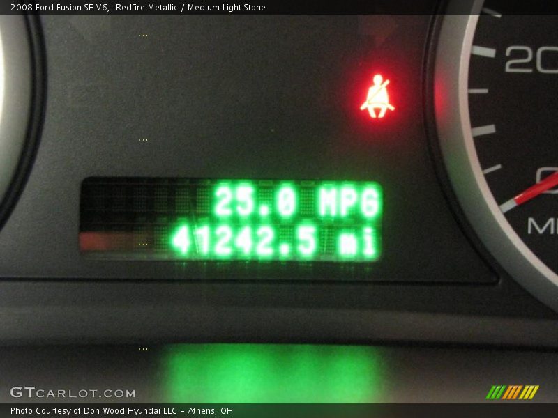 Redfire Metallic / Medium Light Stone 2008 Ford Fusion SE V6