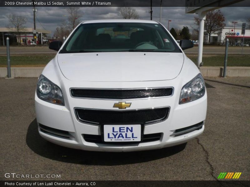 Summit White / Titanium 2009 Chevrolet Malibu LS Sedan